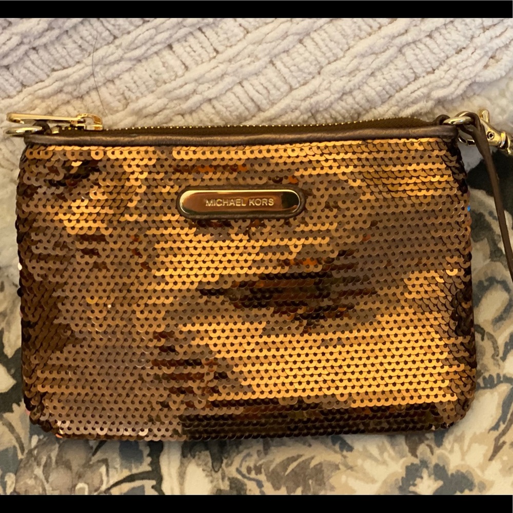 Michael Kors sequined wristlet